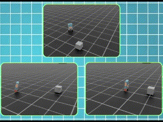 Gif teleoperated robot Rovver X 130 with accessories in simulation